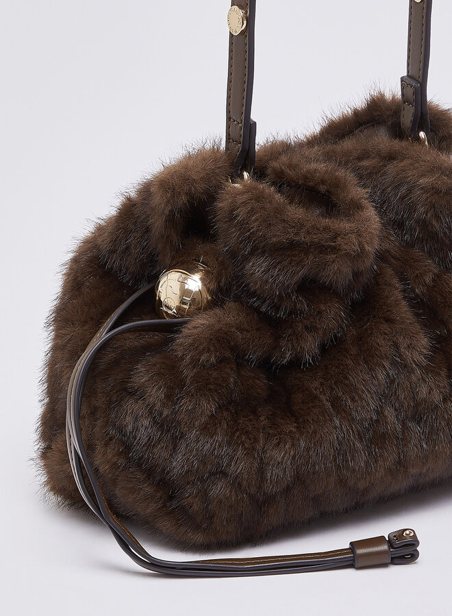 Riccy Schoudertasje S Fluffy Donkerbruin