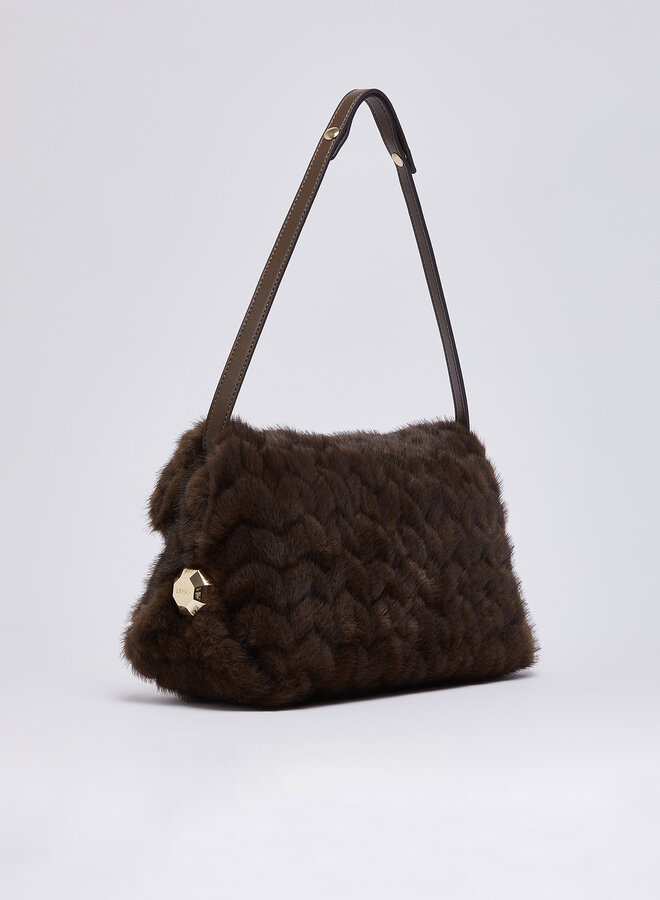 Riccy Pochette M Fluffy Donkerbruin