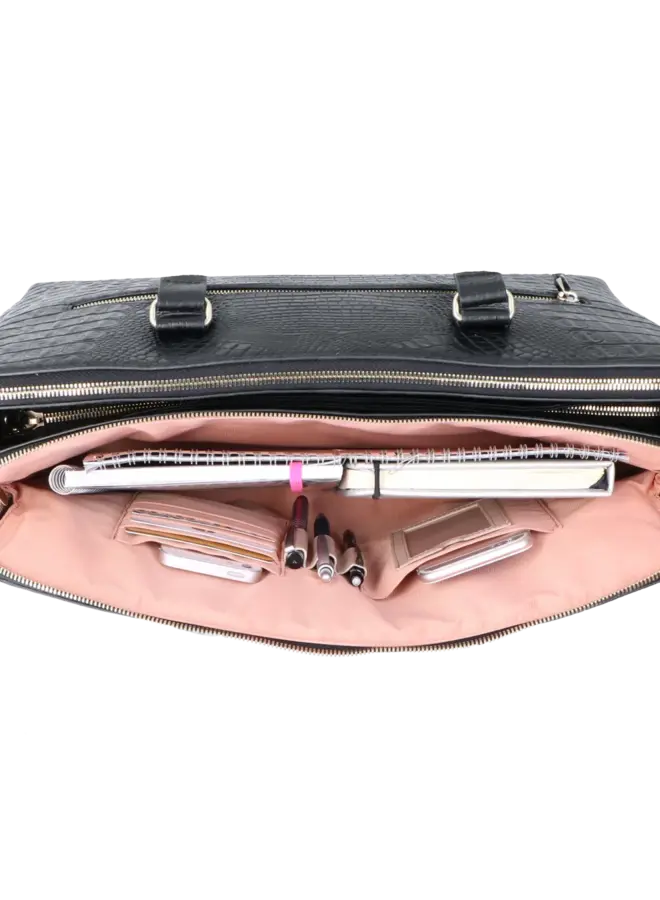 Charlotte Croco Black 15,6 Inch