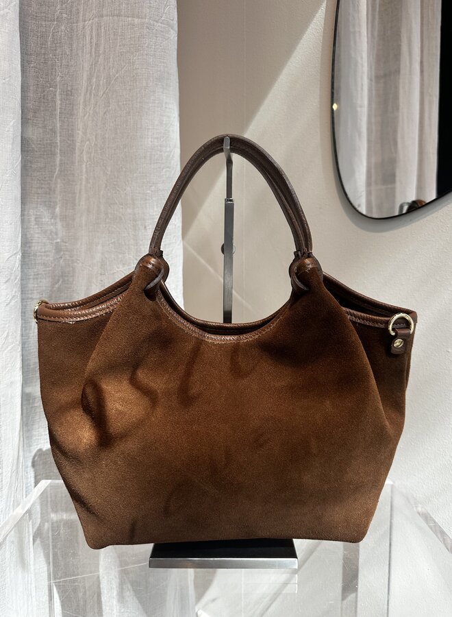 Lou Medium Suede Cognac
