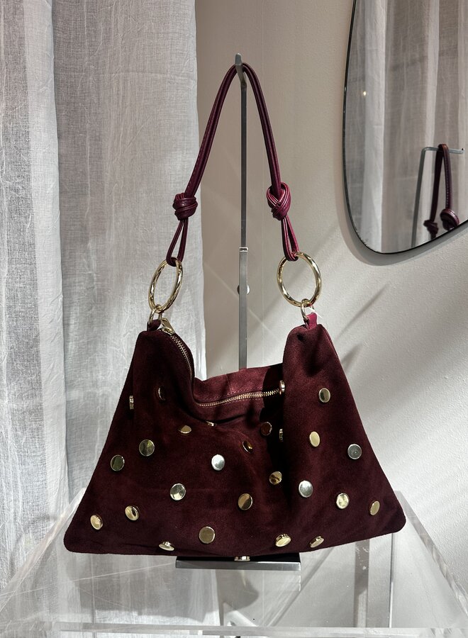Pien XL Studs Suede Bordeaux