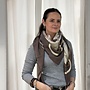 Stola 'Metalware' Donkertaupe