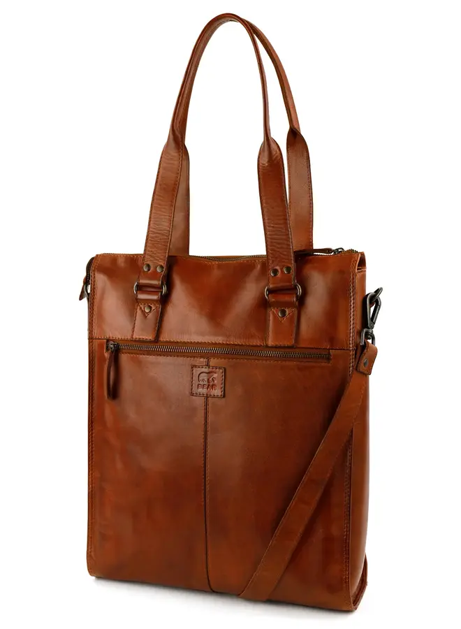 Shopper/laptoptas Freya Cognac
