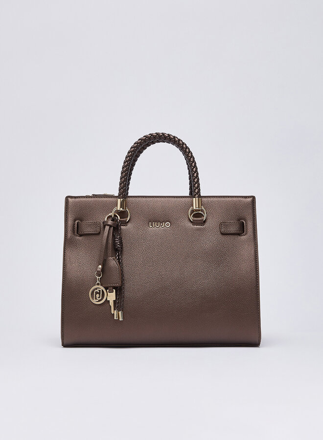 Manhattan Handtas M Metallic Bruin