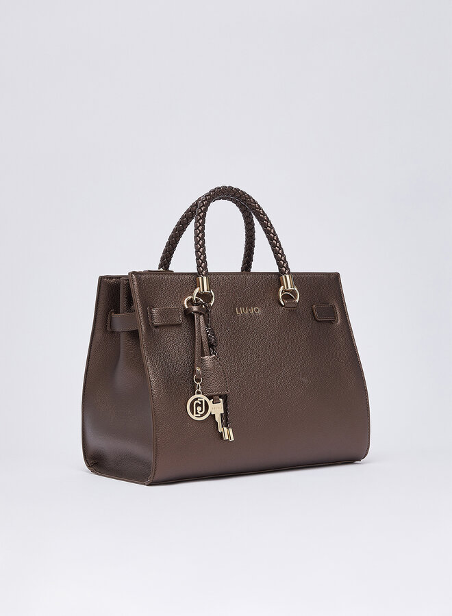 Manhattan Handtas M Metallic Bruin