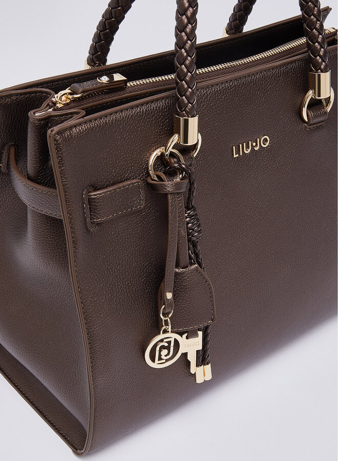 Manhattan Handtas M Metallic Bruin