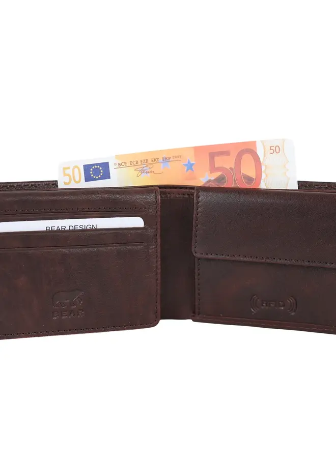 Portemonnee Alfredo BS23059 Bruin