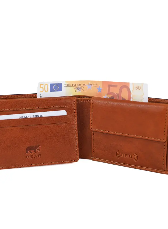 Portemonnee Alfredo BS23059 Cognac