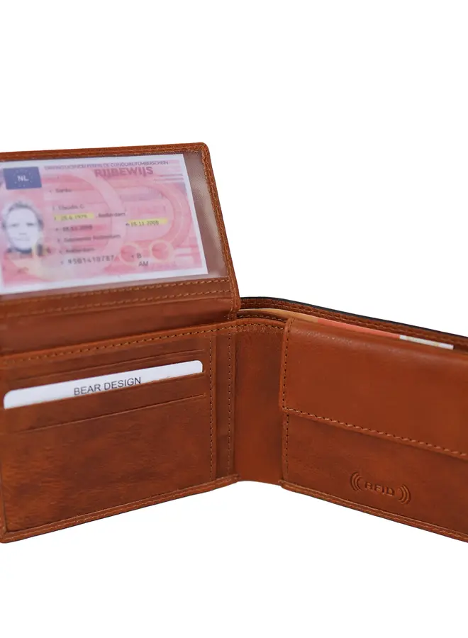 Portemonnee Alfredo BS23059 Cognac