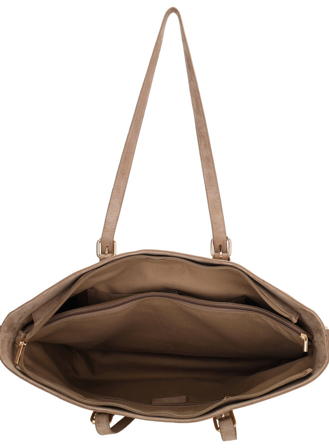 Birmingham Shopper Laptop Suede Taupe