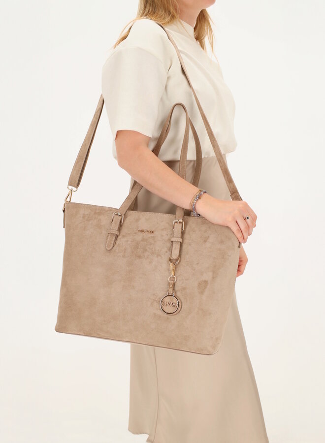 Birmingham Shopper Laptop Suede Taupe