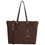 Birmingham Shopper Laptop Suede Donkerbruin