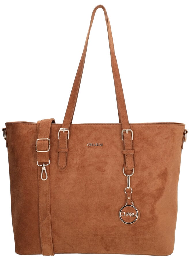 Birmingham Shopper Laptop Suede Cognac