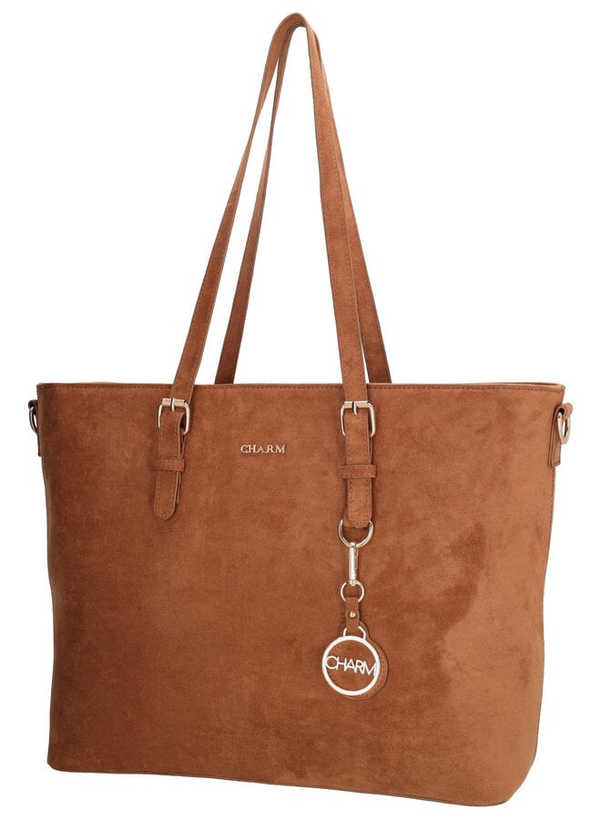 Birmingham Shopper Laptop Suede Cognac