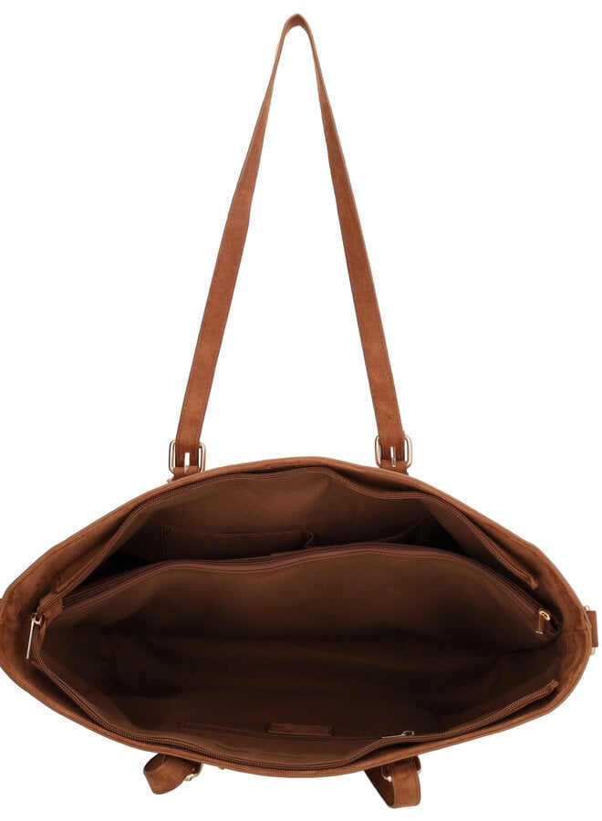 Birmingham Shopper Laptop Suede Cognac