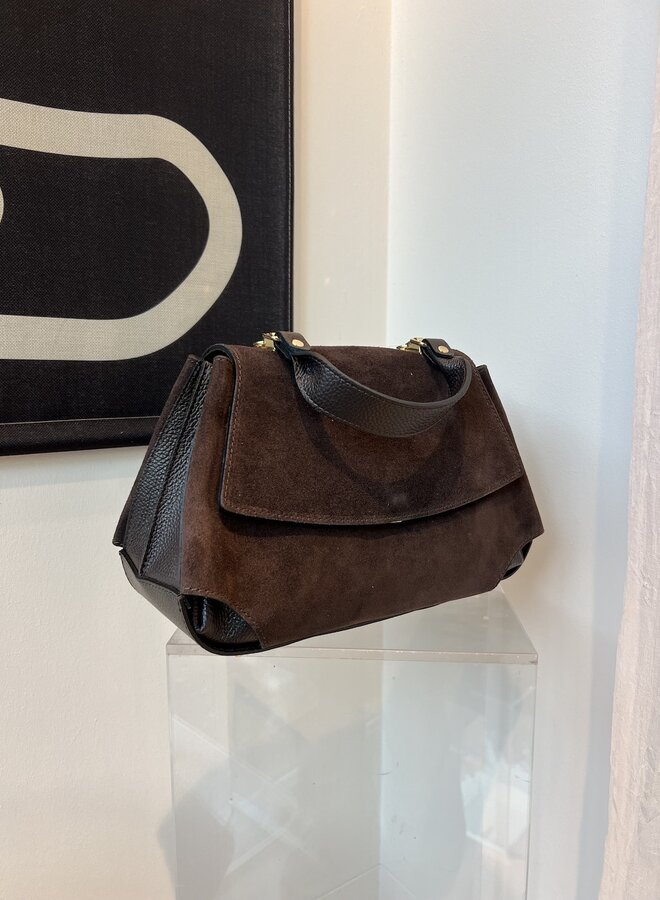 Ciska Suede Donkerbruin