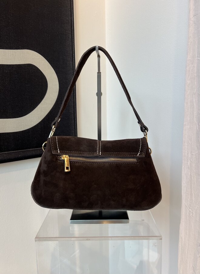 Dewi Suede Donkerbruin