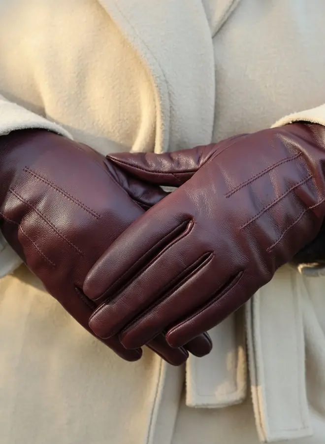 Handschoen Claudia Bordeaux
