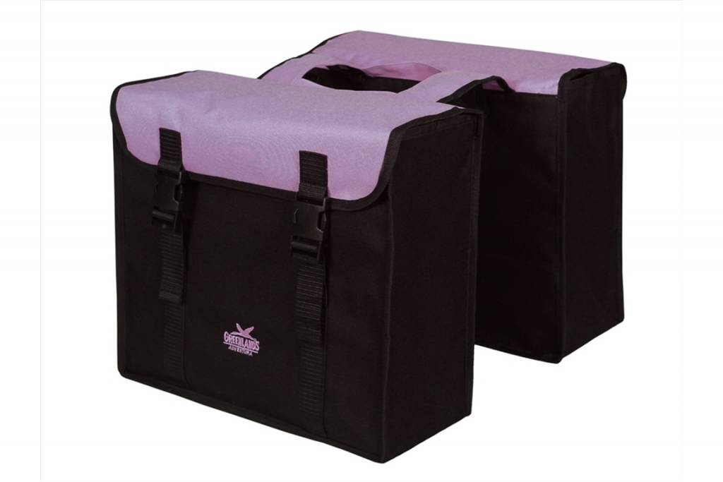 Greenlands Fietstas Dubbel Zwart/Paars 34 ltr 4546ZP