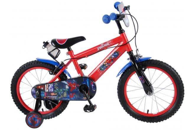 Volare Ultimate Spider-Man Kinderfiets Jongens 16 inch Rood Zwart 2 handremmen - Foto 2
