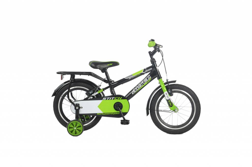 Altec Altec Stitch Jongensfiets 16 inch Zwart Groen