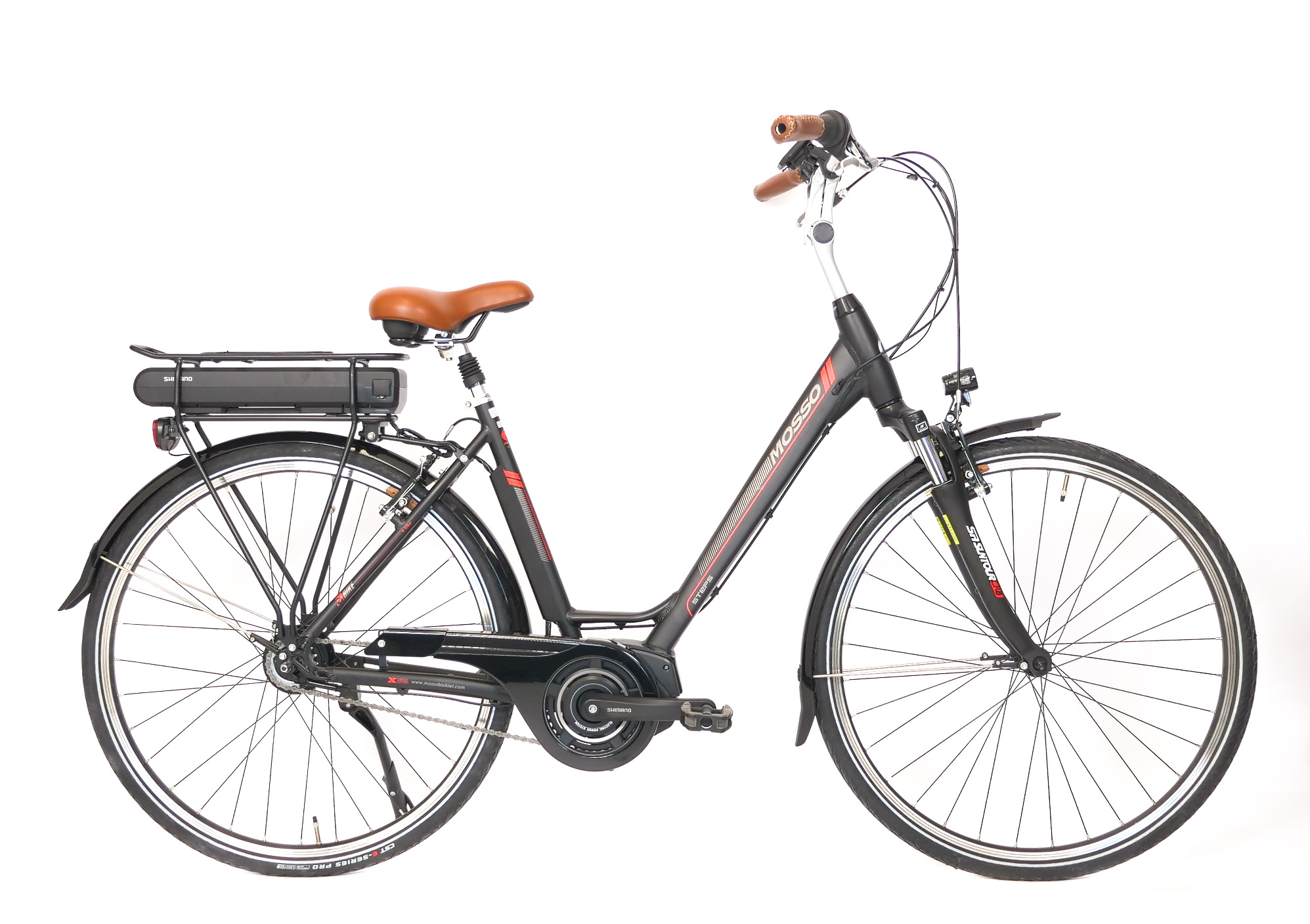 Mosso E-bike Shimano Steps N-8 Zwart-Rood