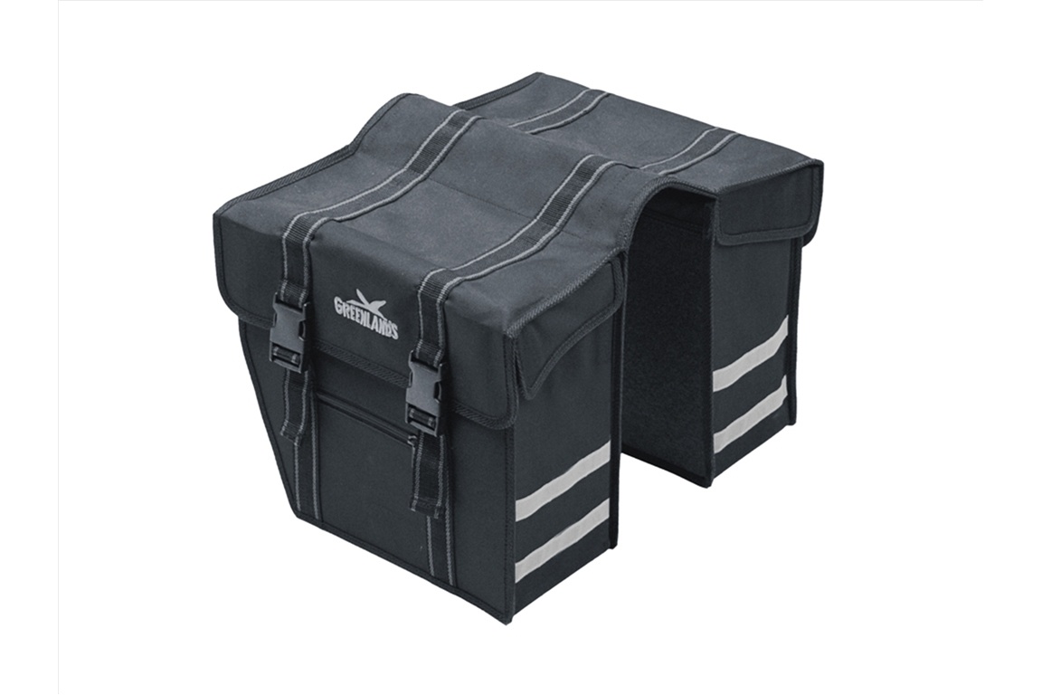 Greenlands Fietstas Dubbel CIty bike Zwart 40 ltr 2996G