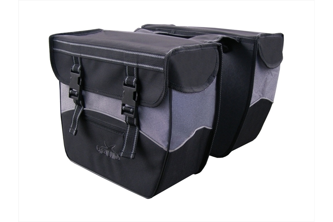 Greenlands Fietstas Dubbel Zwart/Wit 34 ltr 4539ZW