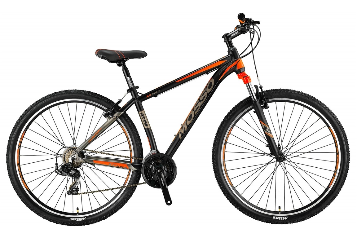 Mosso Wildfire Mountainbike 29 inch 45cm 21v Zwart Oranje