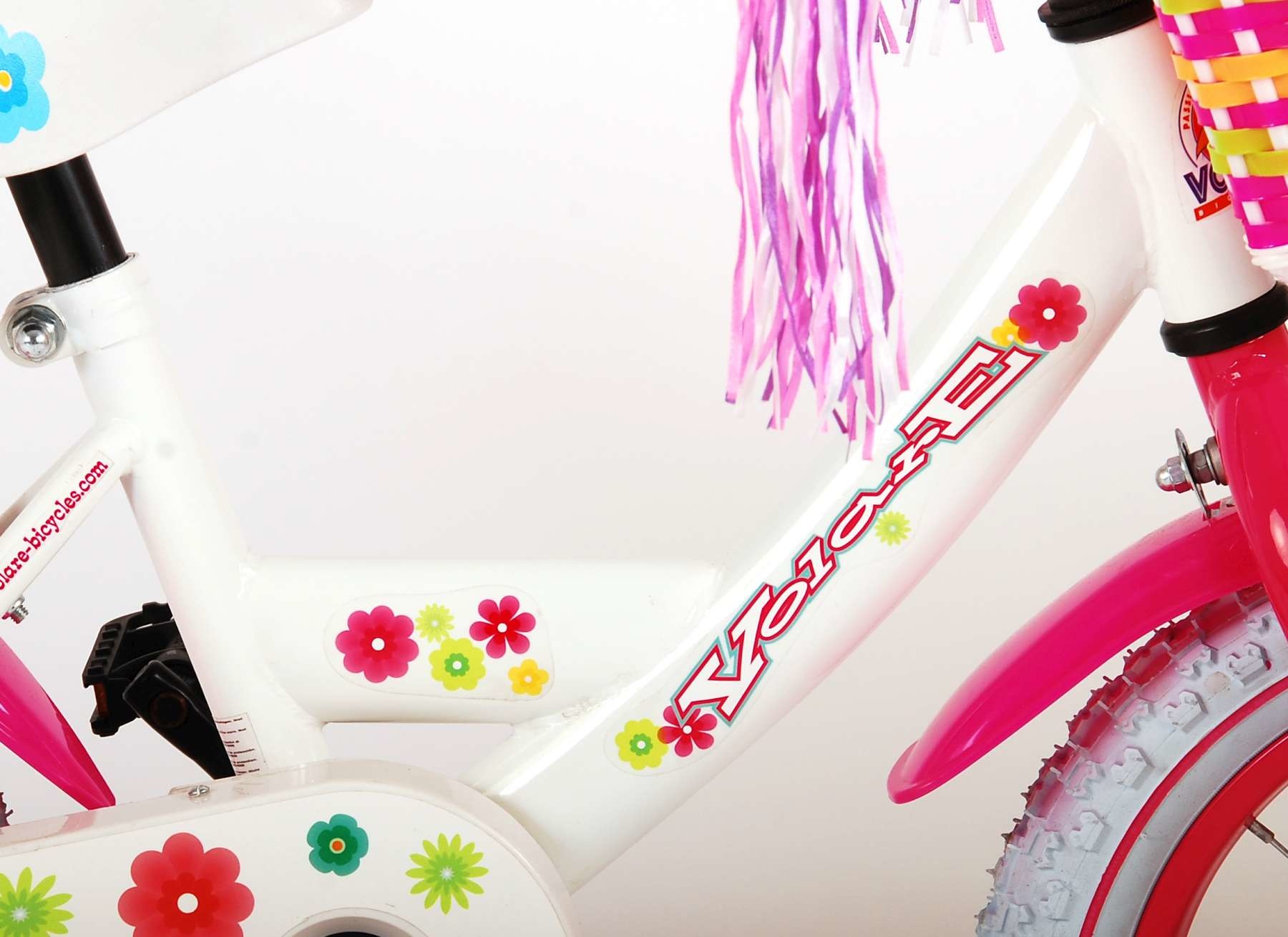 Volare Ashley Kinderfiets Meisjes 14 inch Wit 95% afgemonteerd -  Superfietsen.nl