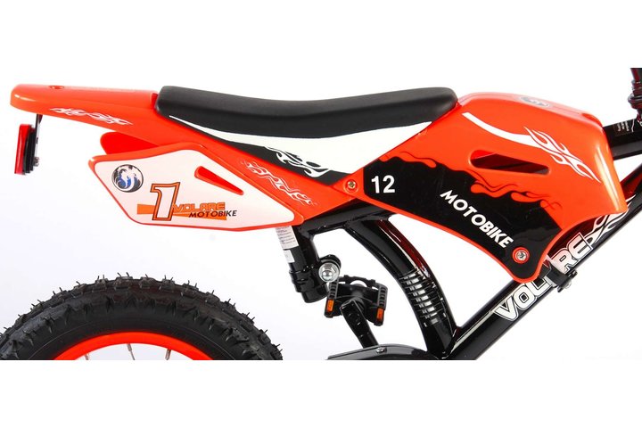 Volare Motorbike Kinderfiets Jongens 12 inch Oranje 95% afgemonteerd 4