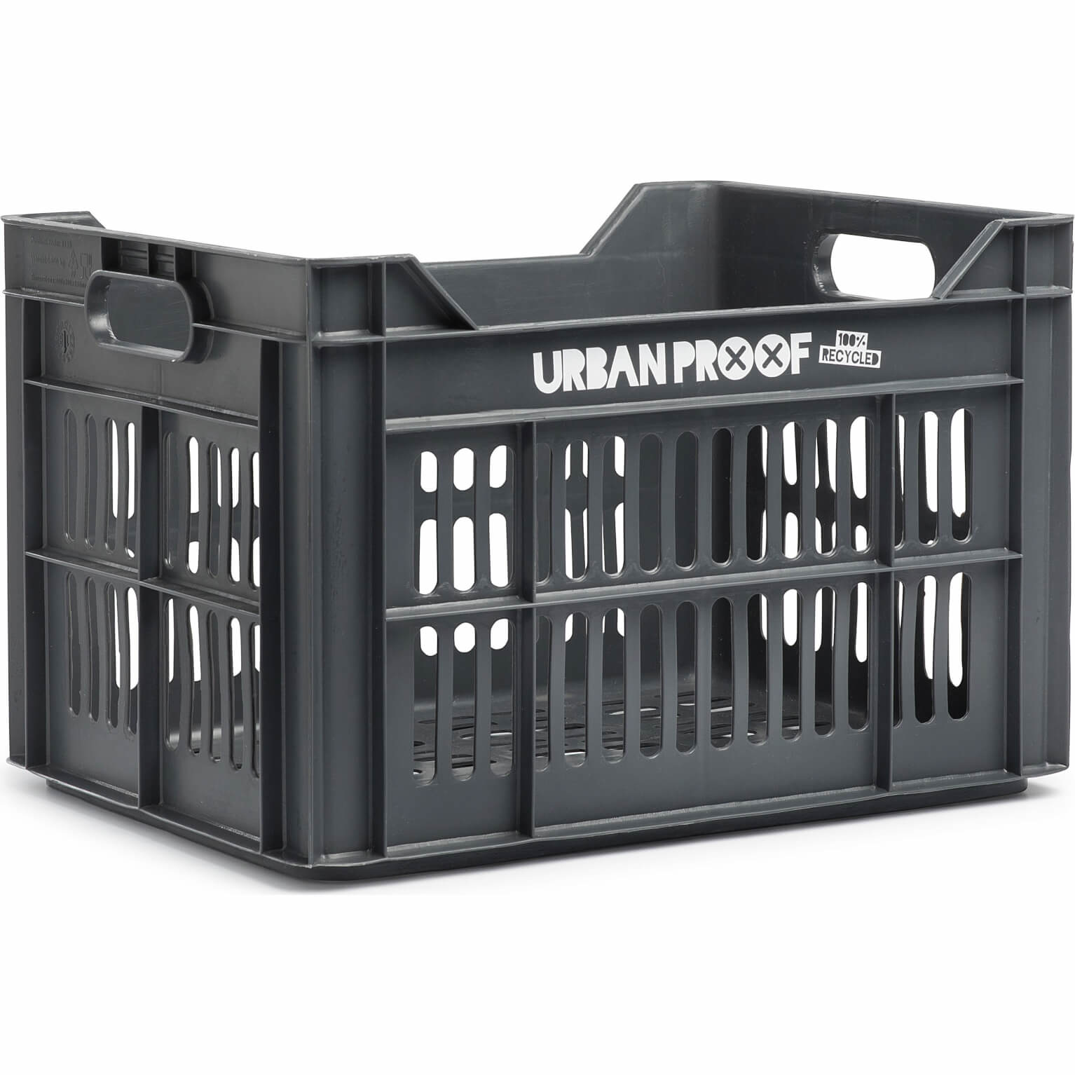 Urban Proof fietskrat 30 liter Ash grey Recycled Urban Proof fietskrat 30 liter Ash grey Recycled