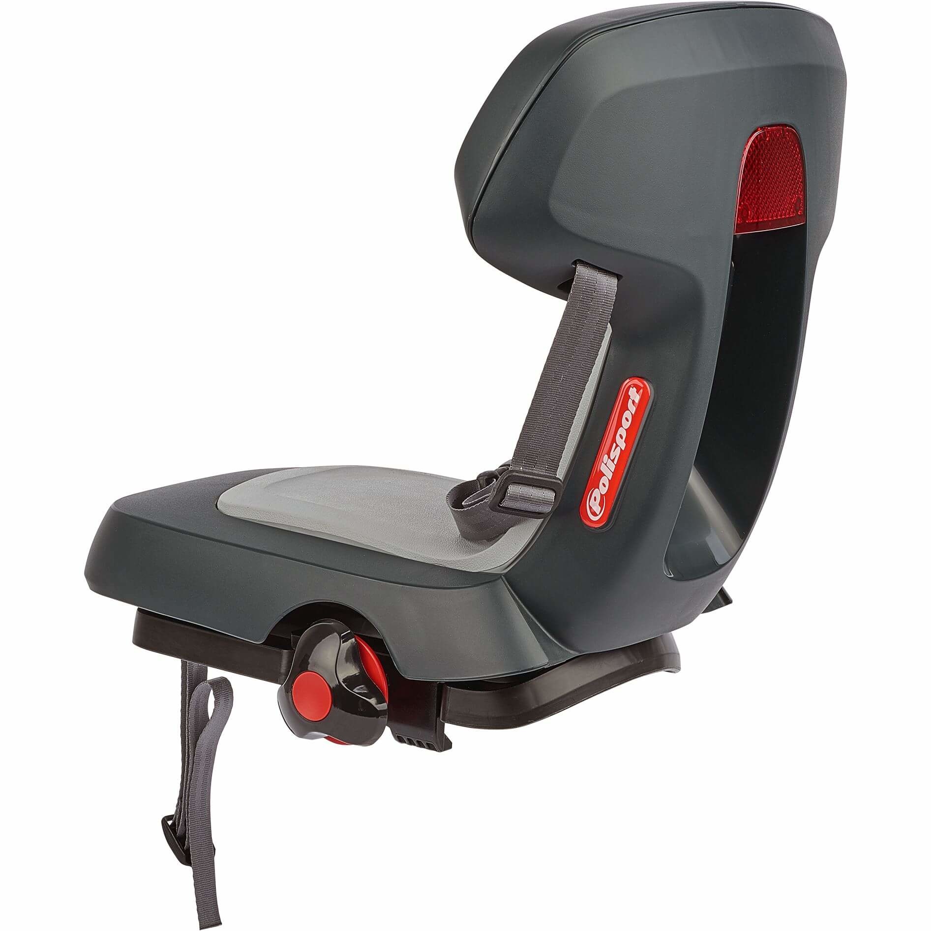 Polisport achterzitje Guppy Junior Light dark grey - Superfietsen.nl