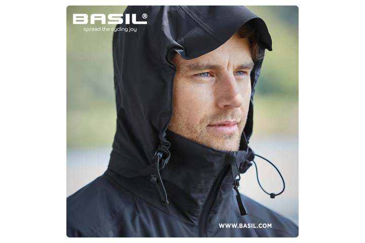 Basil Skane Fiets Regenjas Heren Jet Black 9