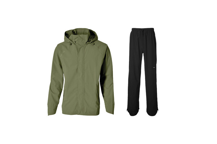 Basil Hoga Fiets Regenpak Unisex Olive Green