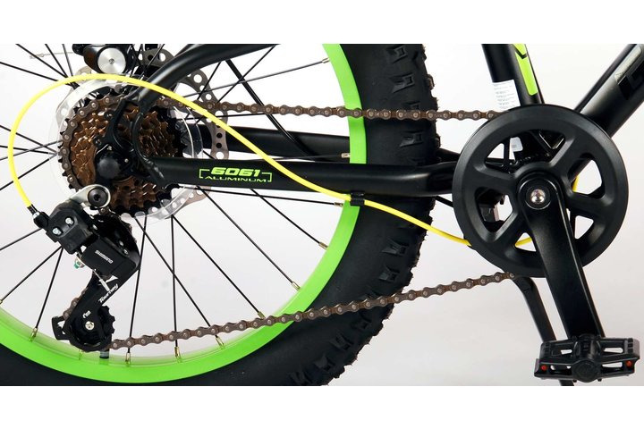 Volare Gradient Fatbike 20 inch Zwart/Groen/Geel 6v 6