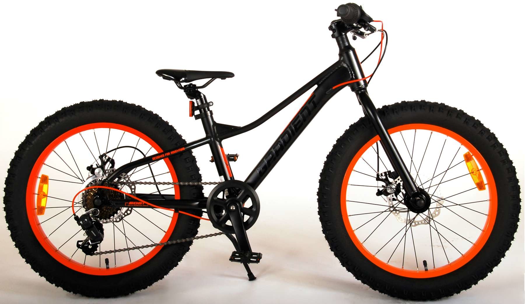 Volare Gradient Fatbike 20 inch Zwart/Rood/Oranje 6v Volare Gradient Fatbike 20 inch Zwart/Rood/Oranje 6v