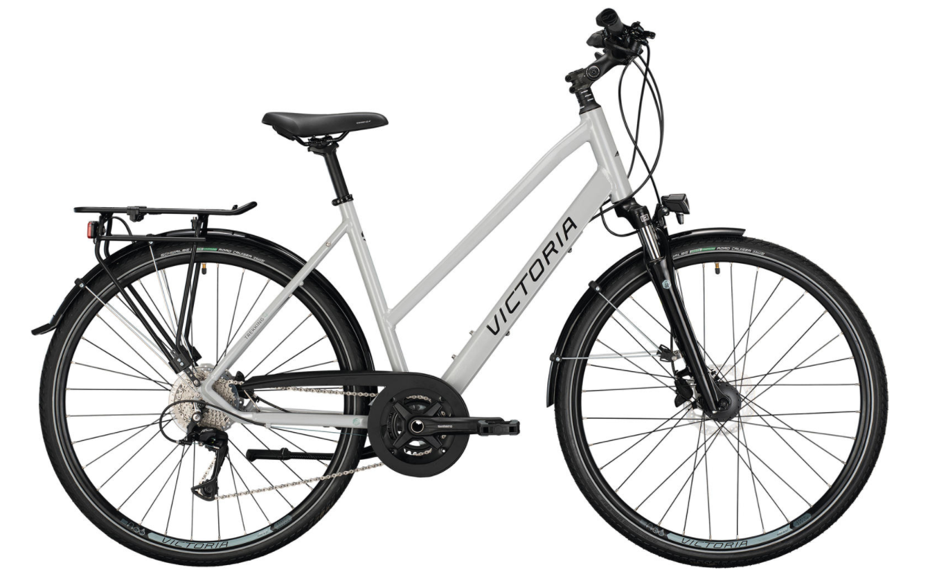 Victoria Trekking 4.7 Damesfiets 28 inch 56cm Supersonic Silver Black 18V - Foto 1