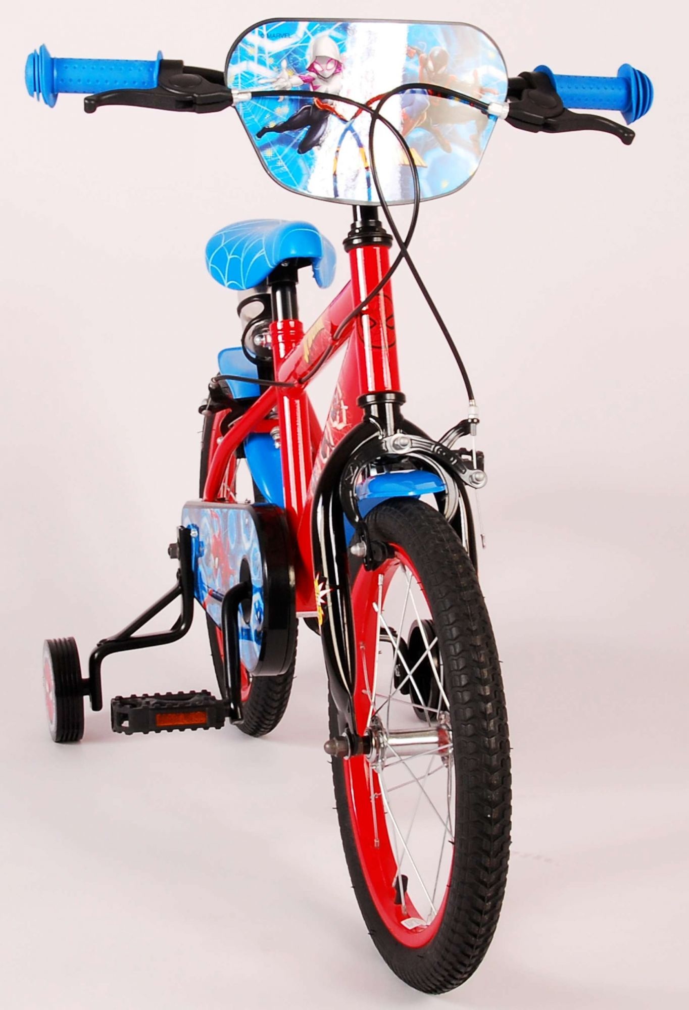 Ultimate Spider-Man Kinderfiets Jongens 16 inch Blauw Rood Twee Handre -  Superfietsen.nl