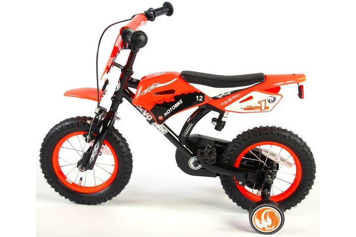 Volare Motorbike Kinderfiets Jongens 12 inch Oranje 95% afgemonteerd 10