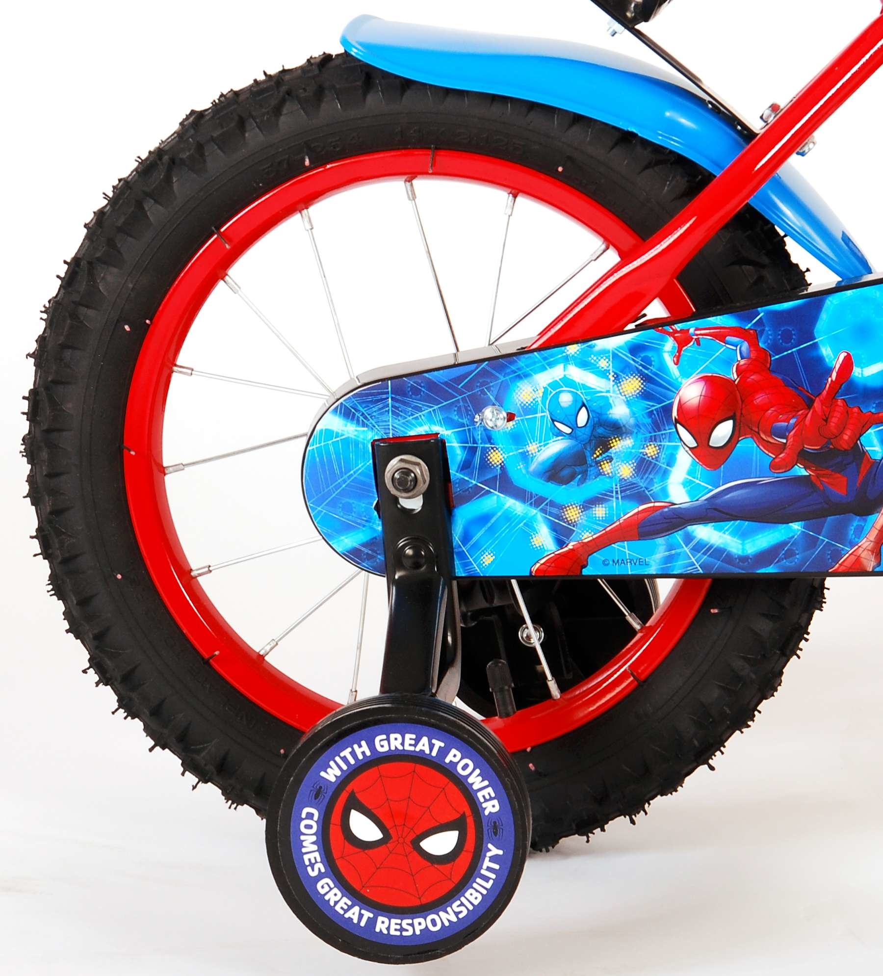 Ultimate Spider-Man Kinderfiets Jongens 14 inch Rood Blauw - Superfietsen.nl