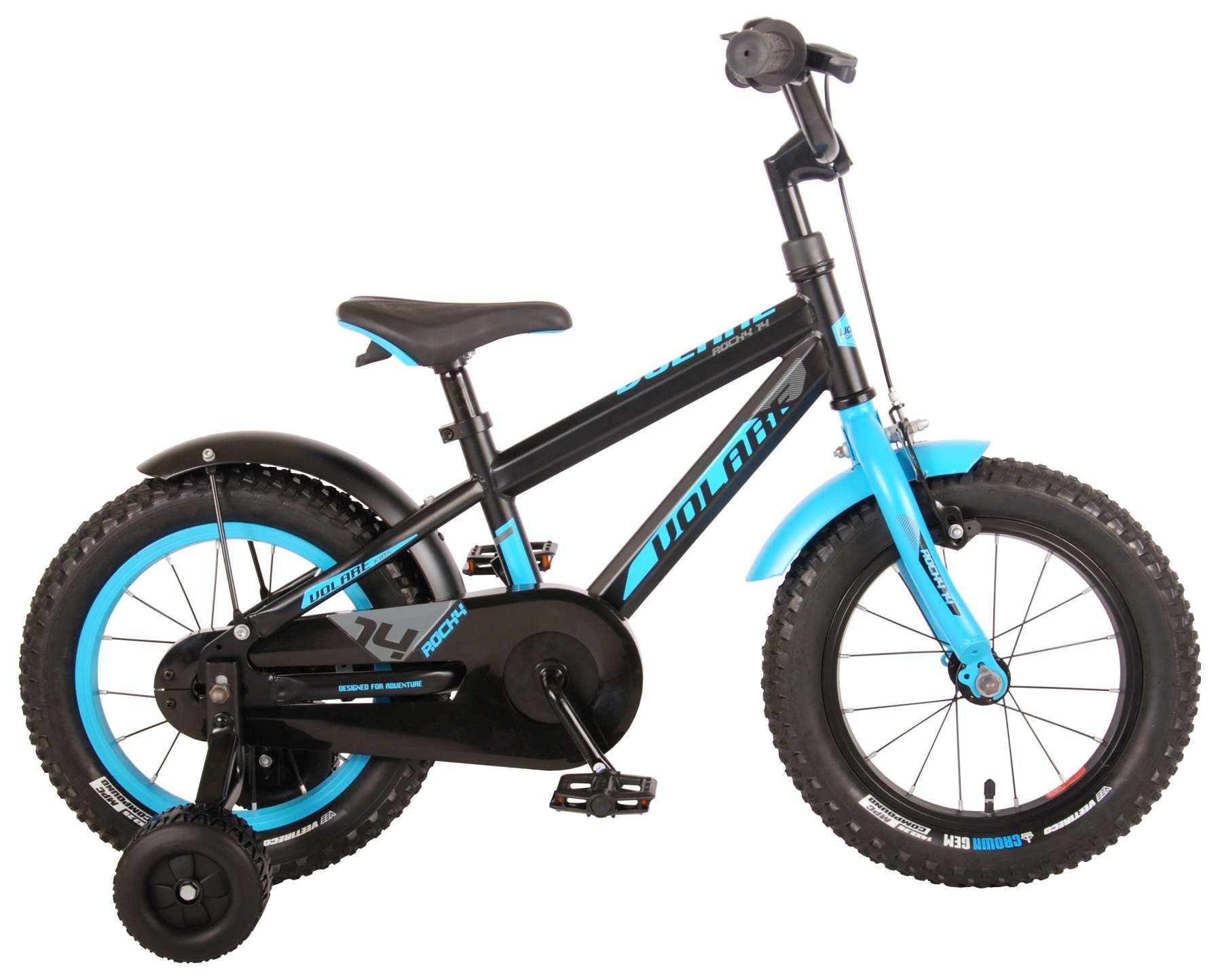 Volare Rocky Kinderfiets Jongens 14 inch Zwart/Blauw 95% Volare Rocky Kinderfiets Jongens 14 inch Zwart/Blauw 95%