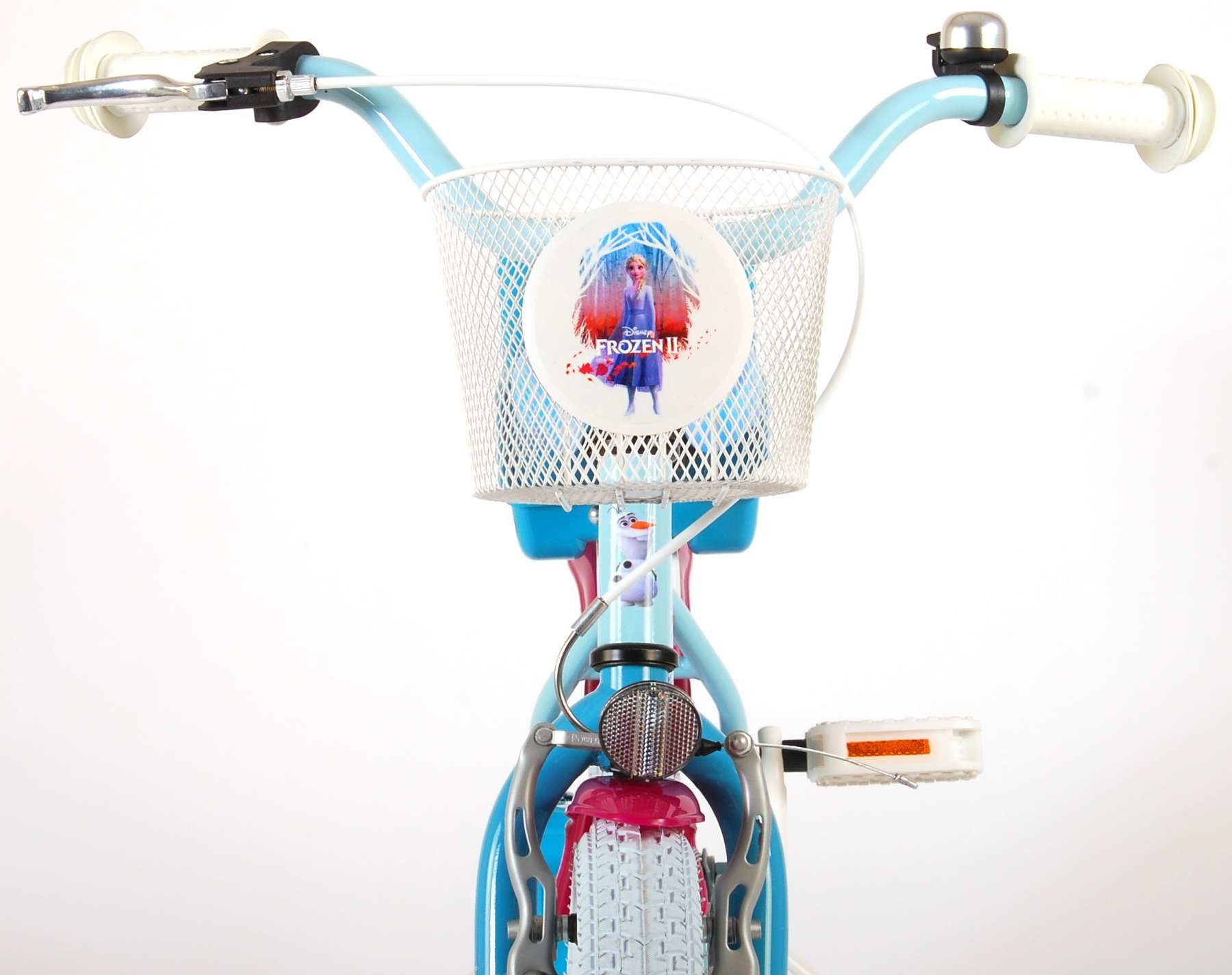 Disney Frozen 2 Kinderfiets Meisjes 16 inch Blauw/Paars 95% afgemontee -  Superfietsen.nl