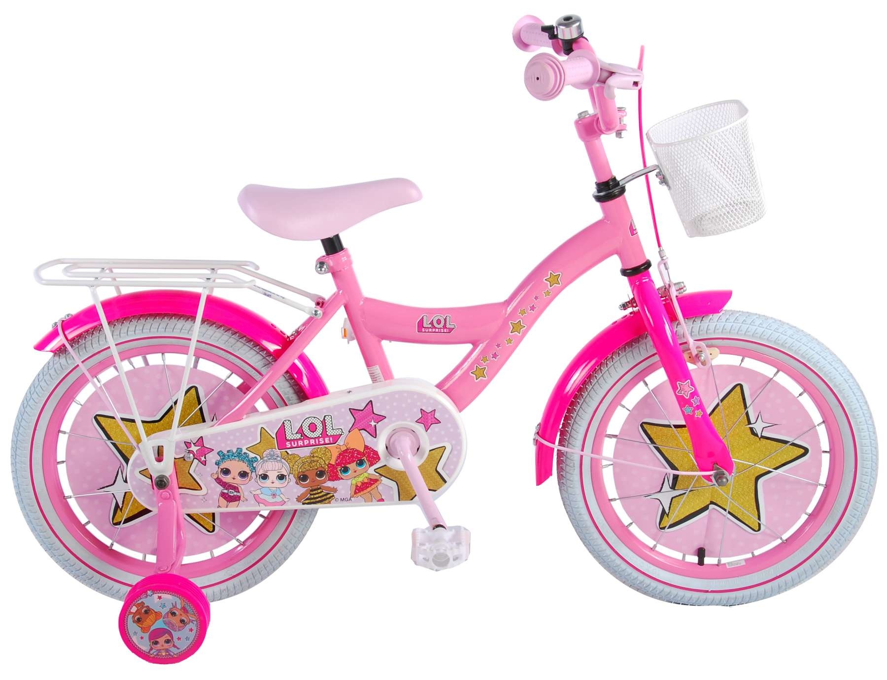 LOL Surprise Meisjesfiets 16 inch Roze - Superfietsen.nl