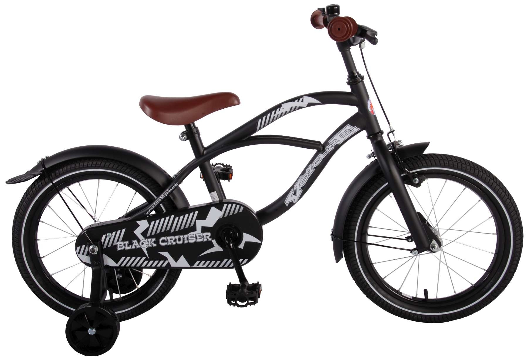 Volare Black Cruiser Kinderfiets Jongens 16 inch Zwart