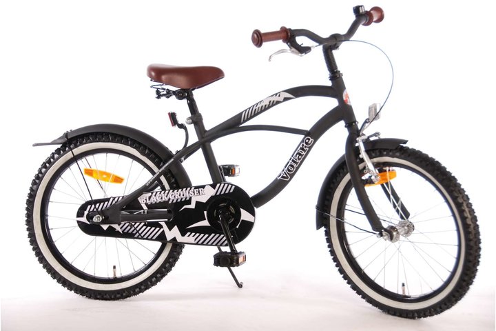 Volare Black Cruiser Kinderfiets Jongens 18 inch Zwart 95% afgemonteerd 2