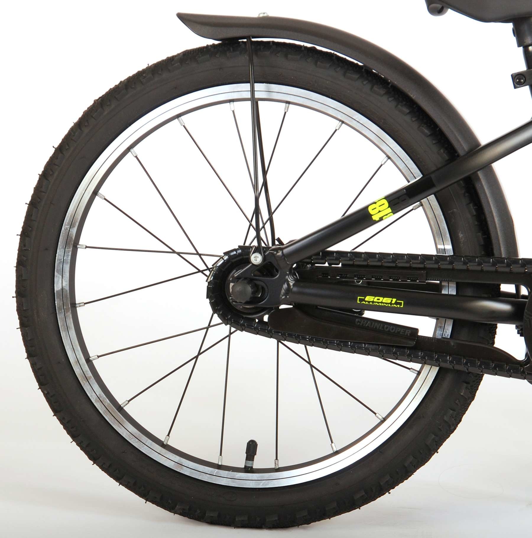 Volare Blaster Kinderfiets Jongens 18 inch Zwart Groen - Superfietsen.nl