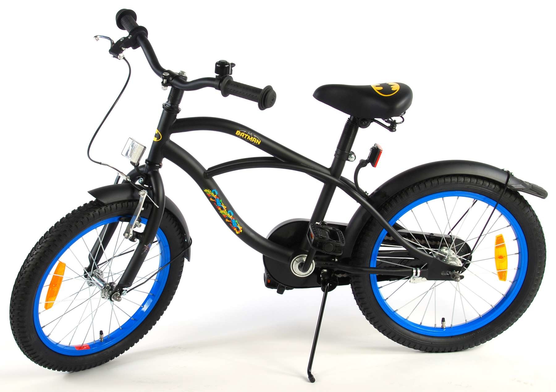 Batman Kinderfiets Jongens 18 inch Zwart - Superfietsen.nl