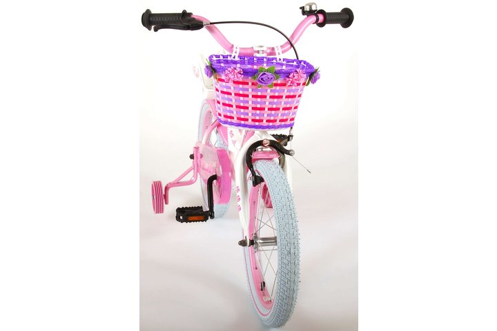 Volare Rose Kinderfiets Meisjes 16 inch Roze Wit 95% afgemonteerd 8