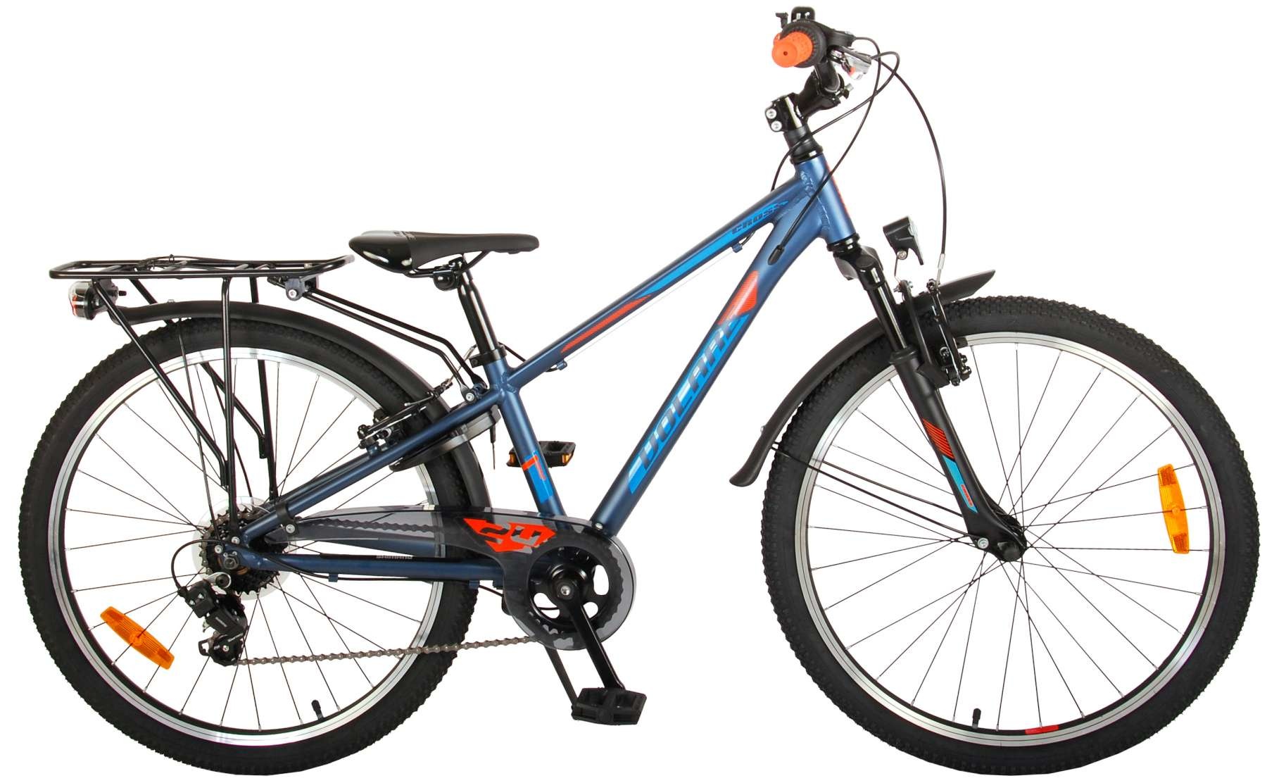Volare Cross Kinderfiets Jongens 24 inch Blauw 6 versnellingen -  Superfietsen.nl
